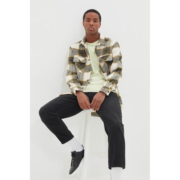 NWT Trendyol Men Regular fit Shirt collar Woven Shirt - Picture 2 of 8